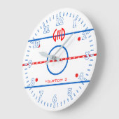 Gepersonaliseerd Hockey Rink Diagram op een Grote Klok (Hoek)