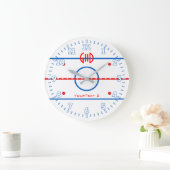Gepersonaliseerd Hockey Rink Diagram op een Grote Klok (Huis)