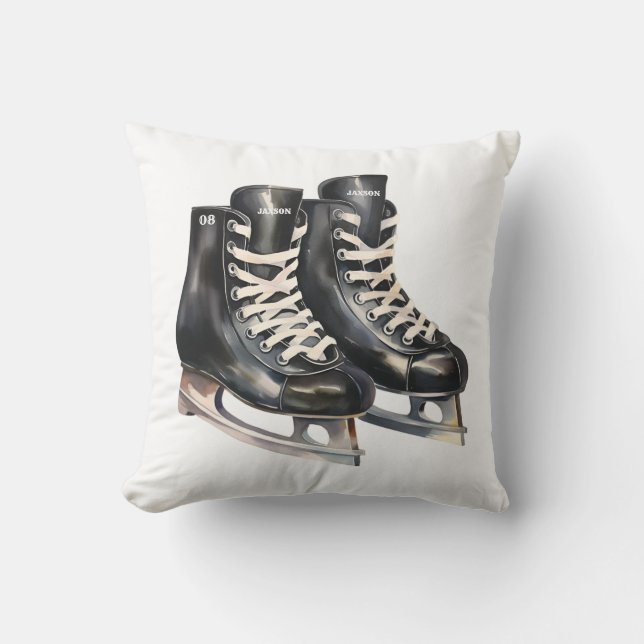 Gepersonaliseerd hockeykussen met naam en nummer kussen (Voorkant)