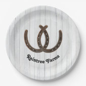 Gepersonaliseerd Hoefijzer Papieren Bordje (Voorkant)