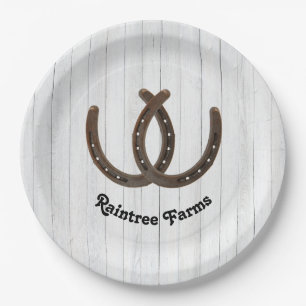 Gepersonaliseerd Hoefijzer Papieren Bordje