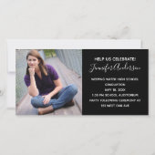 Gepersonaliseerd Hoger Foto High School Afstuderen Aankondiging (Achterkant)