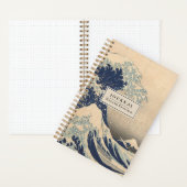 Gepersonaliseerd Hokusai Great Wave Dotted Journal Notitieboek (Binnen)