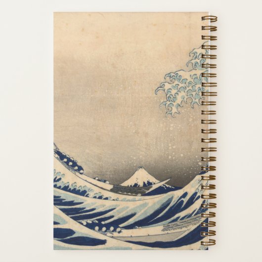 Gepersonaliseerd Hokusai Great Wave Dotted Journal Notitieboek (Achterkant)