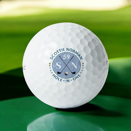 Gepersonaliseerd hole-in-one Classic Monogram Golfballen