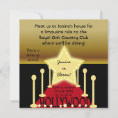 Gepersonaliseerd Hollywood Glamour Verjaardagsuitn Kaart (Achterkant)
