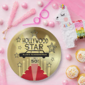 Gepersonaliseerd Hollywood Star Birthday Paper Bor Papieren Bordje (Feest)