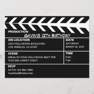 Gepersonaliseerd Hollywood Walk van Fame Invitatio Kaart