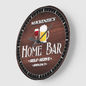 Gepersonaliseerd Home Bar Thema Grote Klok (Hoek)