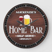 Gepersonaliseerd Home Bar Thema Grote Klok (Voorkant)
