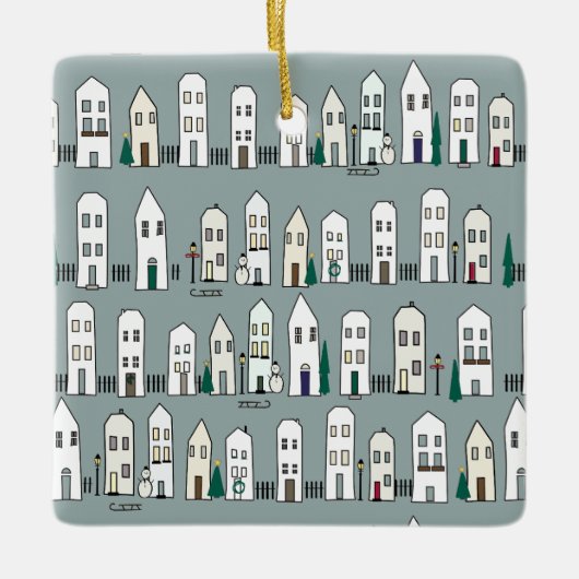 Gepersonaliseerd Home Kerstornament Keramisch Ornament (Voorkant)