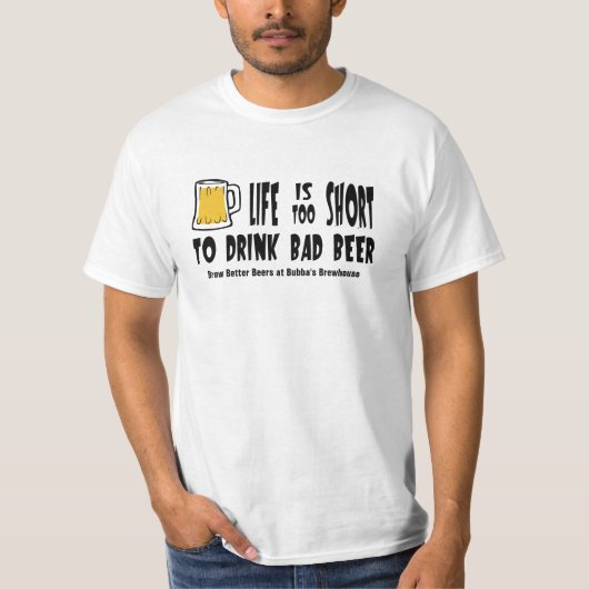 Gepersonaliseerd Homebrew of U-brew T-shirt (Voorkant)