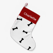 Gepersonaliseerd hondenhonden - Zet uw Schattigee Kleine Kerstsok (Voorkant (Hangend))