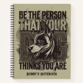 Gepersonaliseerd hondenliefhebber cadeau notitieboek (Voorkant)