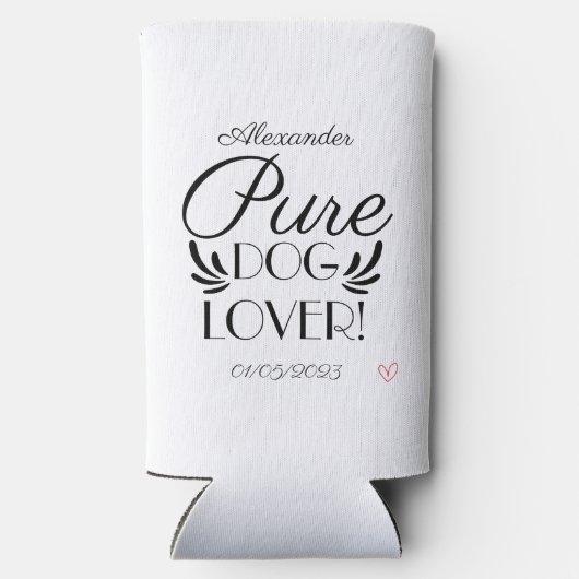 Gepersonaliseerd Hondenliefhebber Custom Design Seltzer Blikjeskoeler (Achterkant)