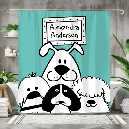 Gepersonaliseerd Hondenliefhebber Douchegordijn