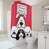 Gepersonaliseerd Hondenliefhebber Douchegordijn (In situ)