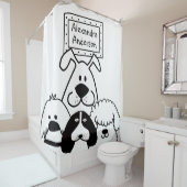 Gepersonaliseerd Hondenliefhebber Douchegordijn (In situ)
