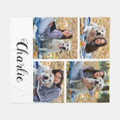 Gepersonaliseerd Hondenliefhebber foto-collage Fleece Deken (Voorkant (Horizontaal))