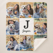 Gepersonaliseerd Hondenliefhebber foto-collage Sherpa Deken (Voorkant)