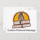 Gepersonaliseerd Hondenliefhebber Hondenras Afghaa Briefkaart (Voorkant / Achterkant)