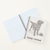 Gepersonaliseerd hondenliefhebber koffieliefhebber notitieboek (Binnen)