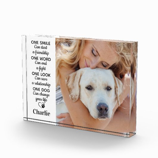 Gepersonaliseerd Hondenliefhebber Quote Keepomwill Fotoblokken (Rechts)