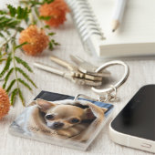 Gepersonaliseerd Hondenliefhebbers Sleutelhanger (Voorkant Rechts)