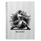 Gepersonaliseerd honkbal Batter Notitieboek (Voorkant)
