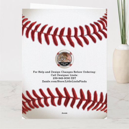 Gepersonaliseerd, Honkbal Coach Kaart, Kaart (Achterkant)