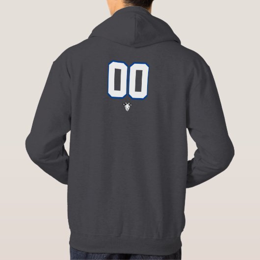 Gepersonaliseerd # honkbal hoodie (Achterkant)