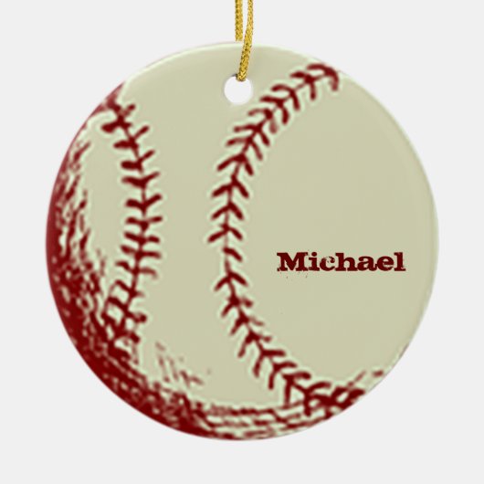 Gepersonaliseerd  honkbal Ornament (Voorkant)