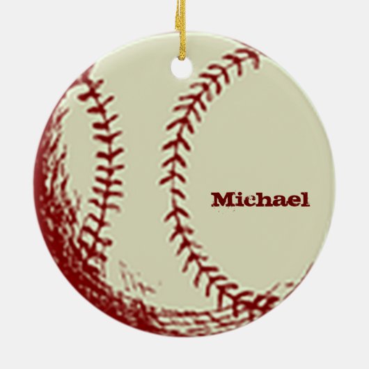 Gepersonaliseerd  honkbal Ornament (Achterkant)