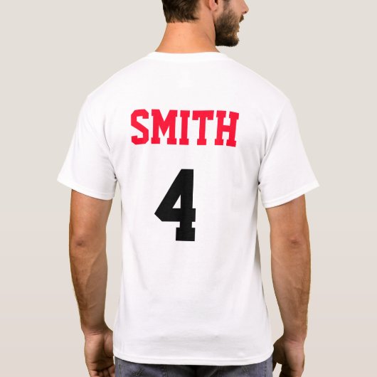 Gepersonaliseerd honkbal papa ontwerp t-shirt (Achterkant)