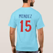 Gepersonaliseerd honkbal papa ontwerp t-shirt (Achterkant)