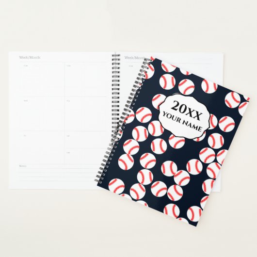 Gepersonaliseerd honkbal planner Notitieboek (Display)