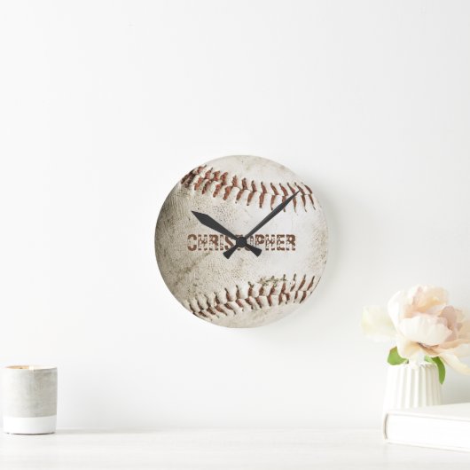 Gepersonaliseerd  honkbal ronde klok (Huis)