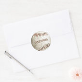Gepersonaliseerd  honkbal ronde sticker (Envelop)