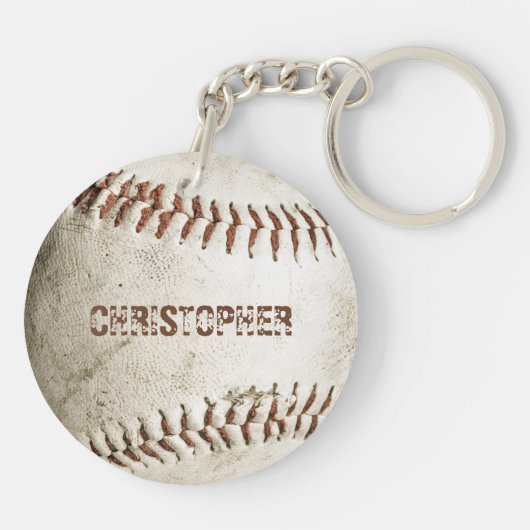 Gepersonaliseerd  honkbal sleutelhanger (Achterkant)