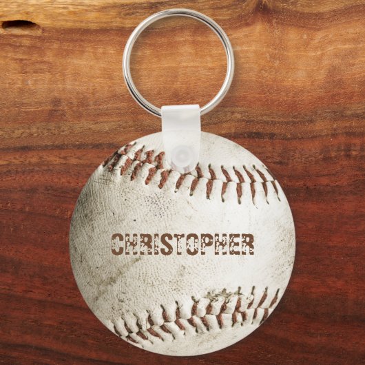 Gepersonaliseerd  honkbal sleutelhanger (Voorkant)