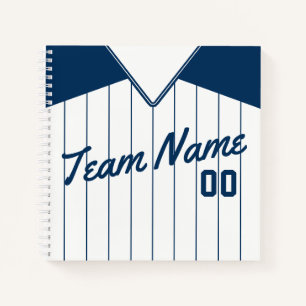 Gepersonaliseerd honkbal softball jersey Notitiebo Notitieboek