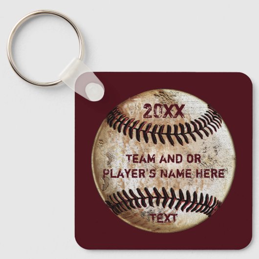 GEPERSONALISEERD, Honkbal Souvenirs, Honkbal Sleutelhanger (Voorkant)
