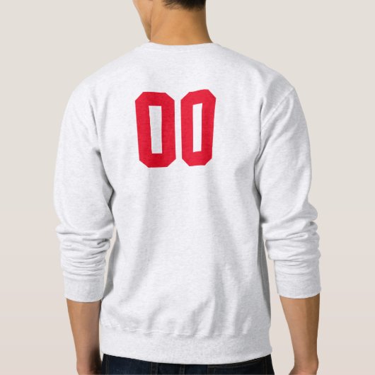Gepersonaliseerd # honkbal sweatshirt (Achterkant)