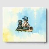 Gepersonaliseerd honkbal thema Baby shower Gastenboek (Achterkant)