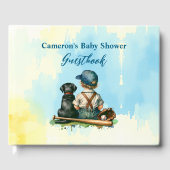 Gepersonaliseerd honkbal thema Baby shower Gastenboek (Voorkant)