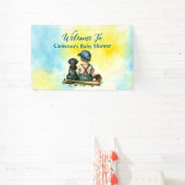 Gepersonaliseerd honkbal thema Baby shower Spandoek (Insitu)