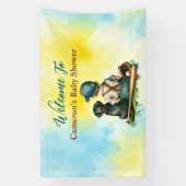 Gepersonaliseerd honkbal thema Baby shower Spandoek (Verticaal)