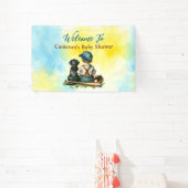 Gepersonaliseerd honkbal thema Baby shower Spandoek (Insitu)