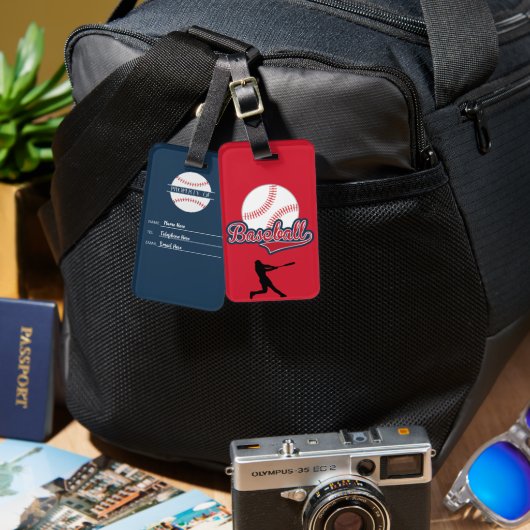 Gepersonaliseerd honkbal thema Bagagelabel (Voorkant /achterkant)