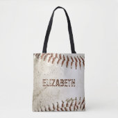 Gepersonaliseerd  honkbal tote bag (Voorkant)